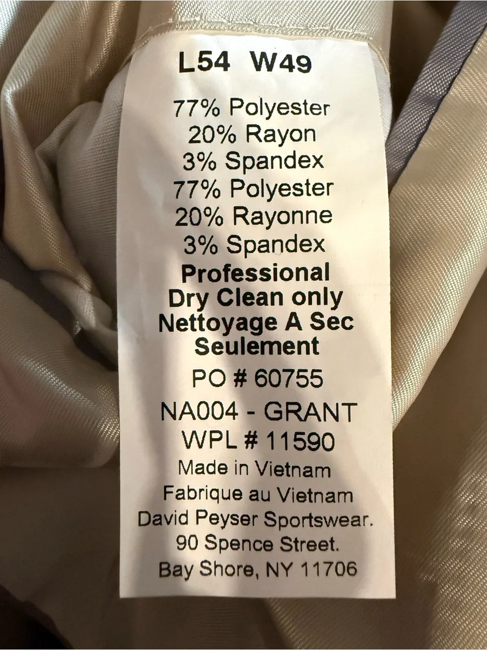 Nautica Men's Grant Bi-Stretch Suit Separate Jacket Only L54 W49 Light Brown